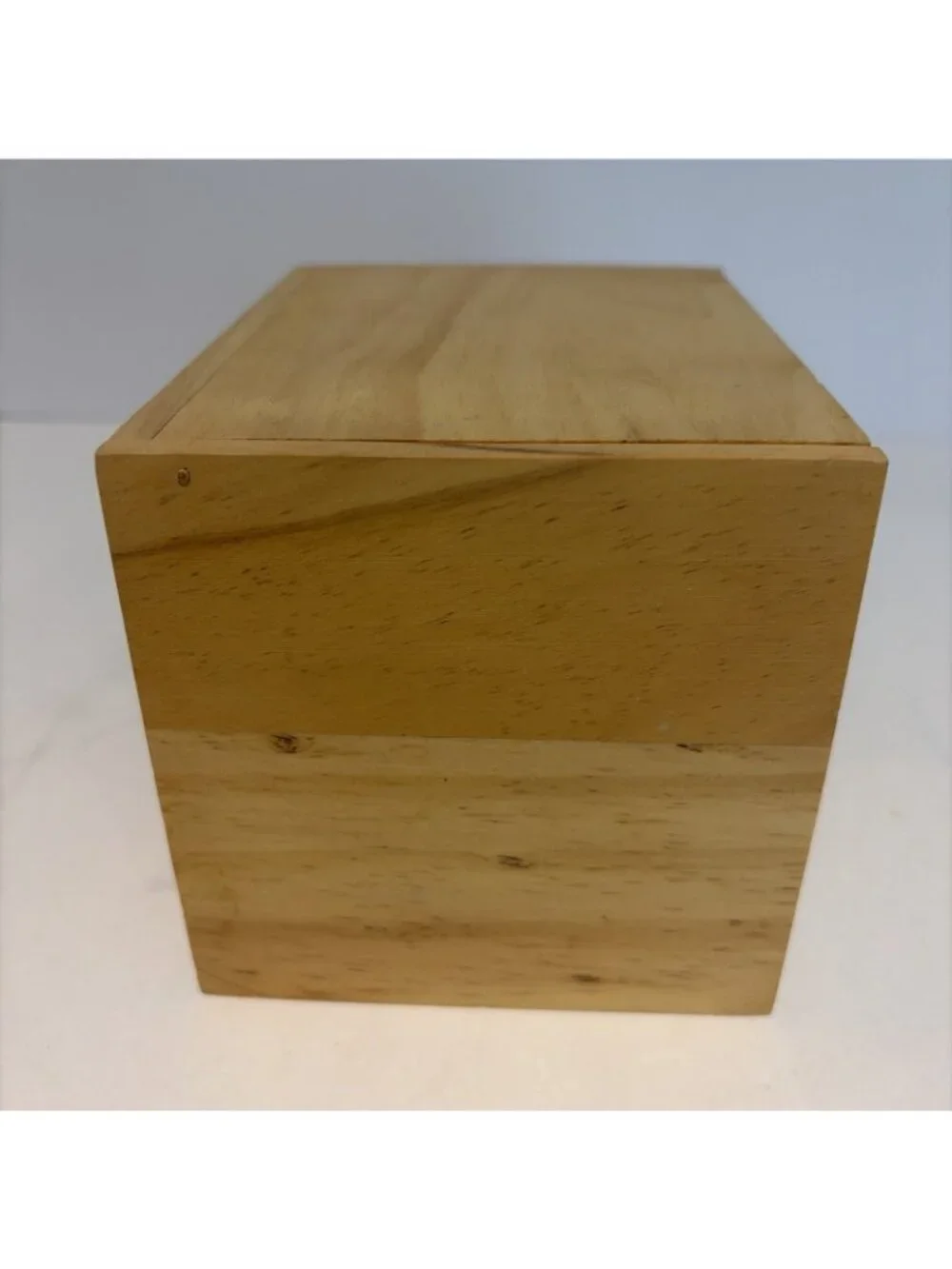 Vintage Wood Recipe Box Painted Leaves Ivy Cottagecore Country Kitchen 1980s